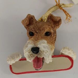 Fox Terrier Christmas Orn Personalizable NWT
